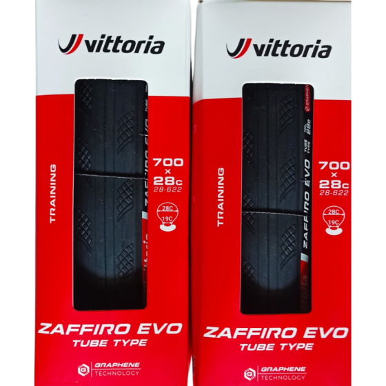 Coppia Copertone Vittoria zaffiro EVO Graphene 700x28 + 2 Camera d'aria